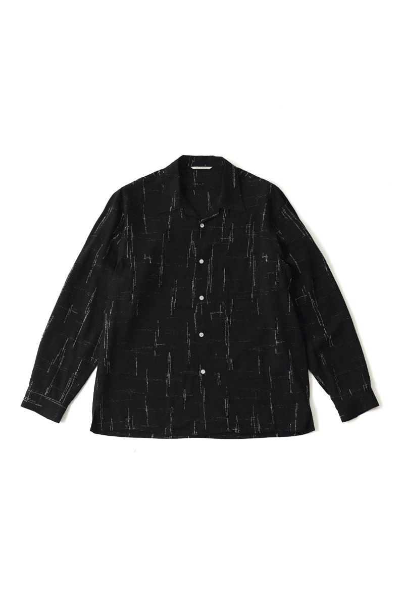 画像1: OLD JOE   ORIGINAL PRINTED OPEN COLLAR SHIRTS (KASURI) Long-sleeve (1)