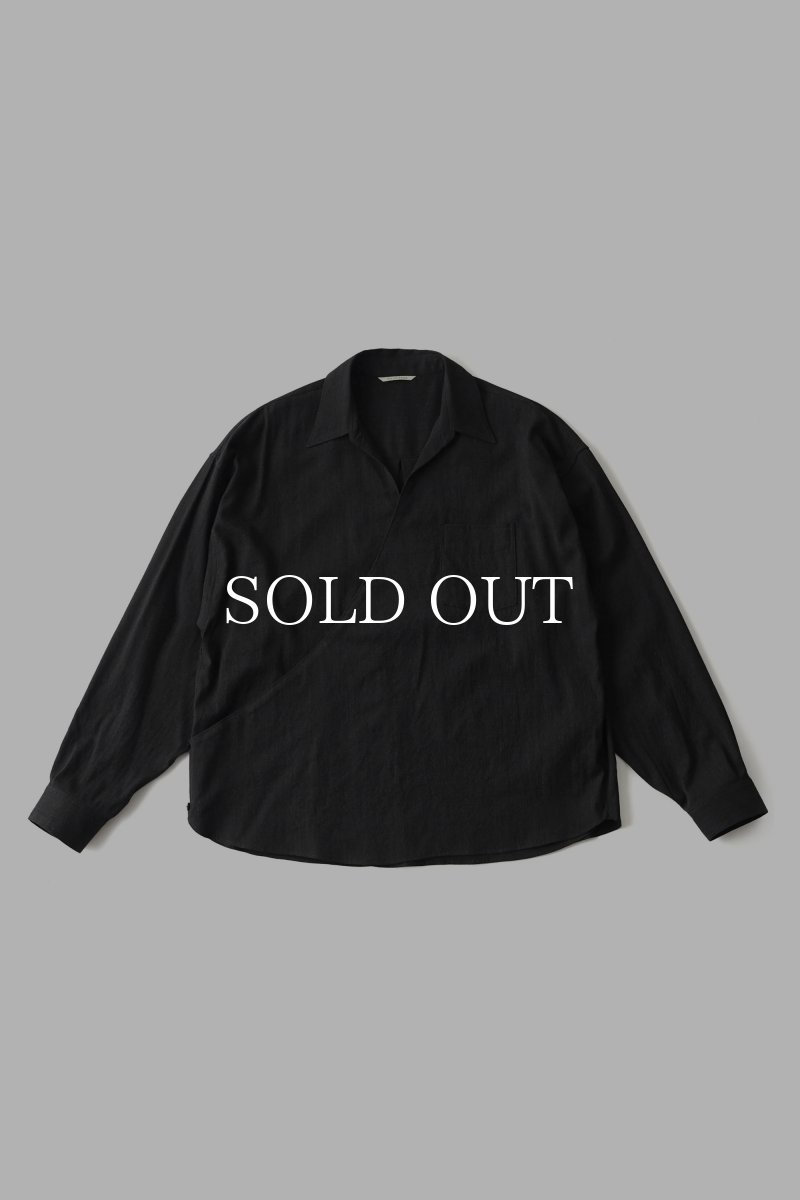 画像1: OLD JOE   ASYMMETRY FRONT TUNIC SHIRTS (Long-Sleeve) (1)