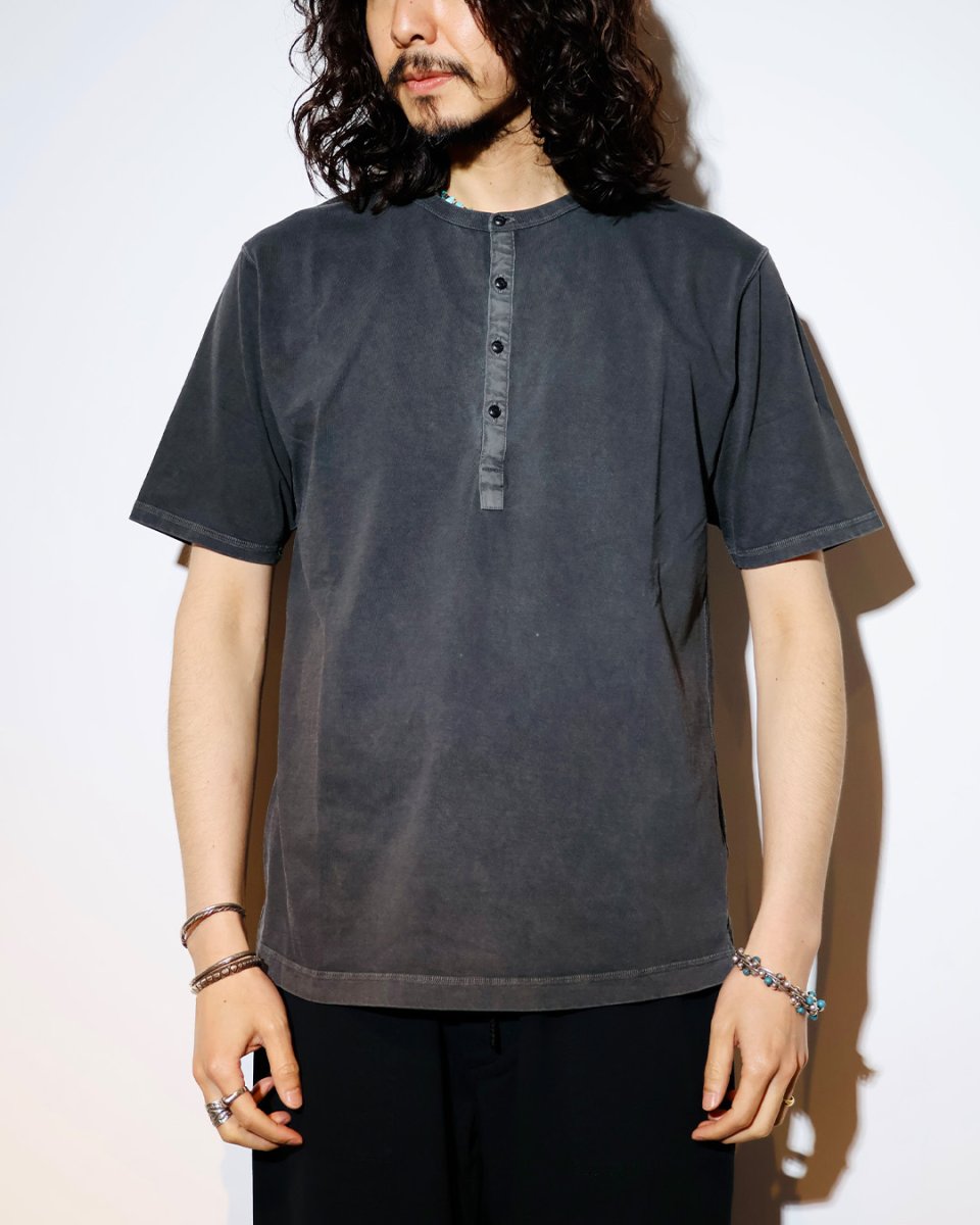 画像2: nonnative  DWELLER S/S HENRY NECK TEE COTTON JERSEY PIGMENT DYE (2)