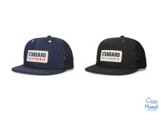 画像1: STANDARD CALIFORNIA  SD Box Logo Patch Denim Mesh Cap (1)