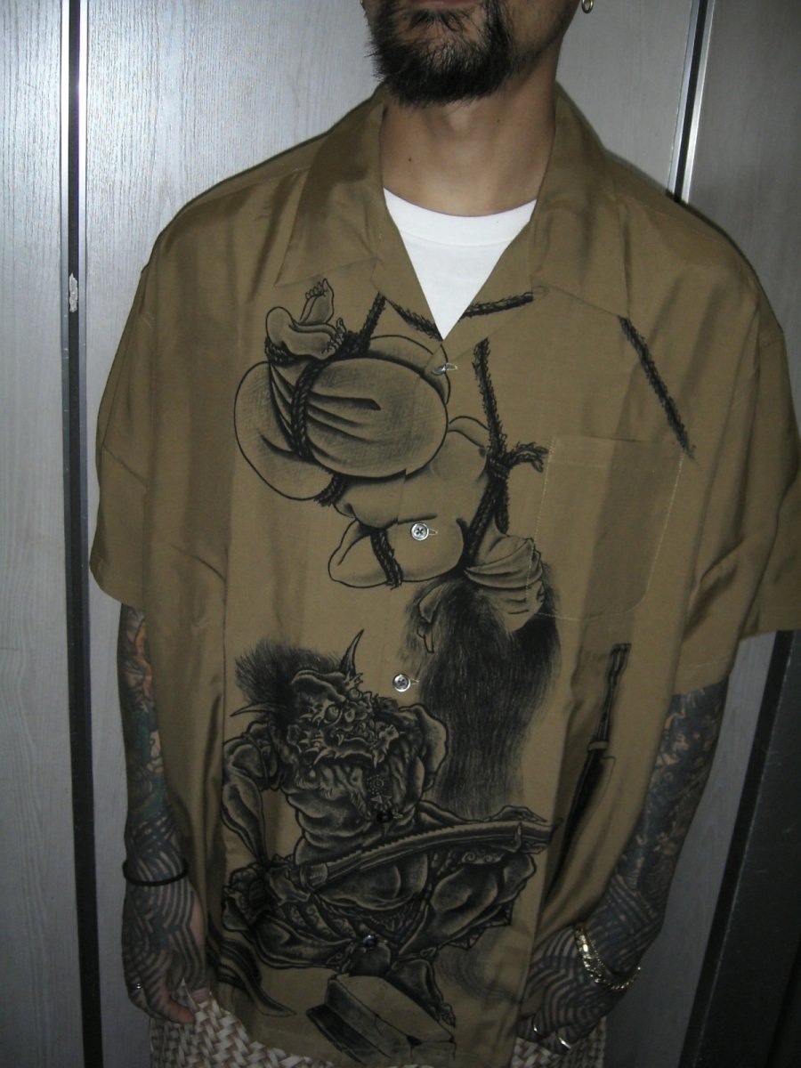 画像6: exodus brand  百鬼図 HAWAIIAN SHIRT (6)