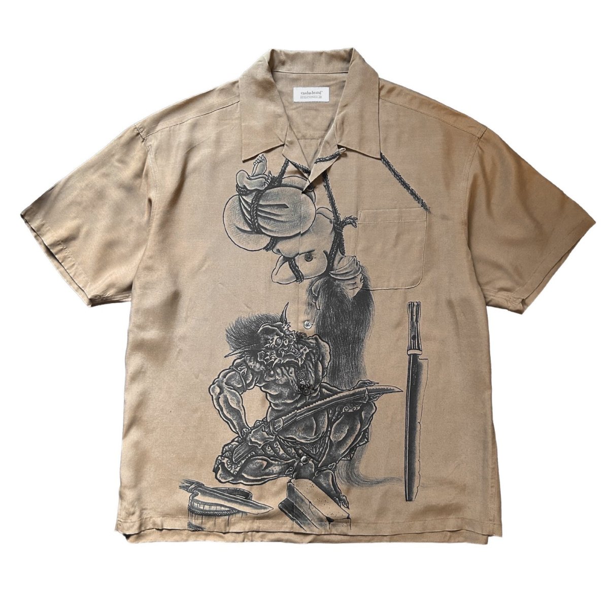 画像1: exodus brand  百鬼図 HAWAIIAN SHIRT (1)