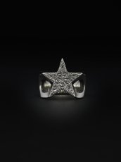 画像1: ANTIDOTE BUYERS CLUB   Engraved Star Ring (1)