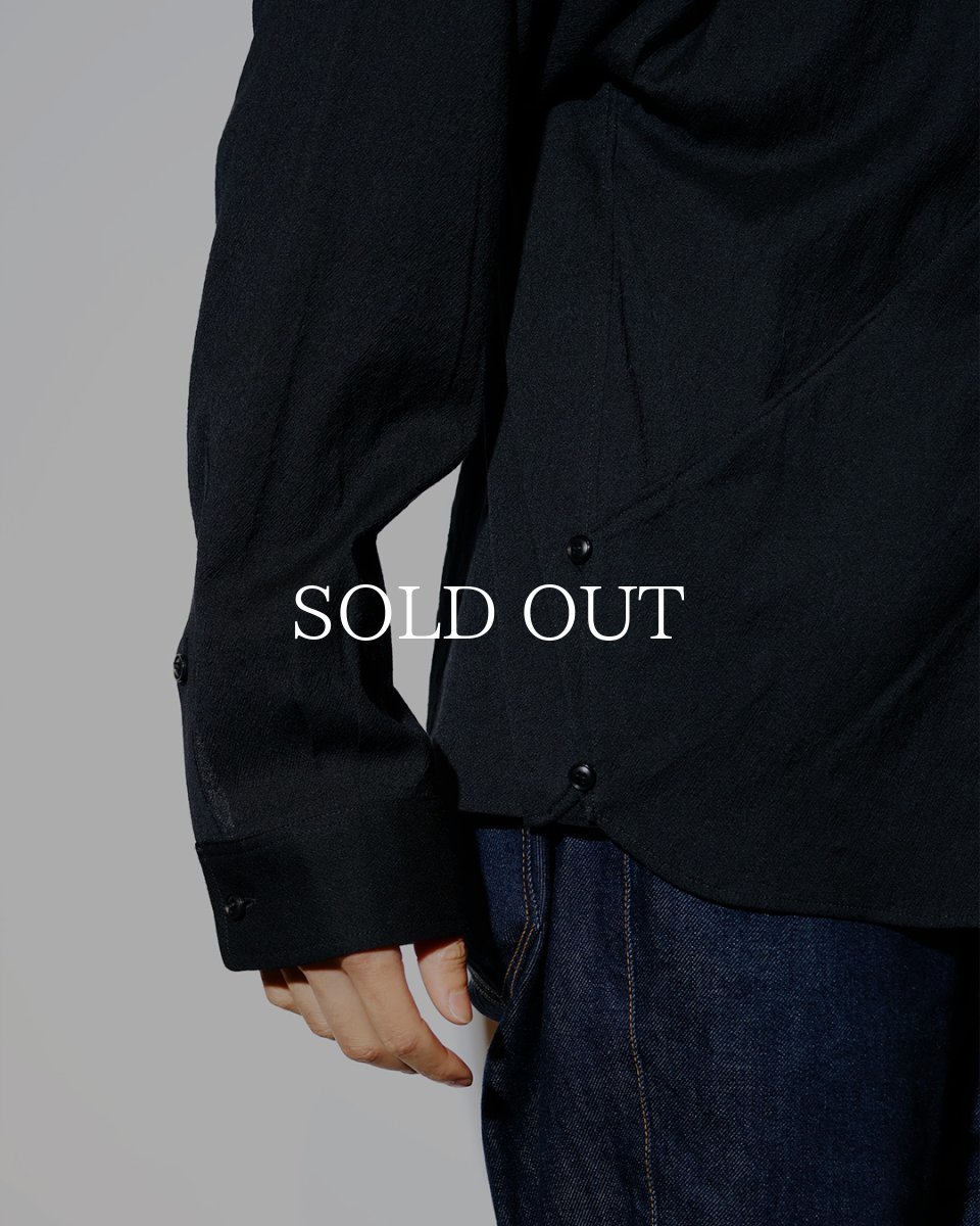 画像4: OLD JOE   ASYMMETRY FRONT TUNIC SHIRTS (Long-Sleeve) (4)