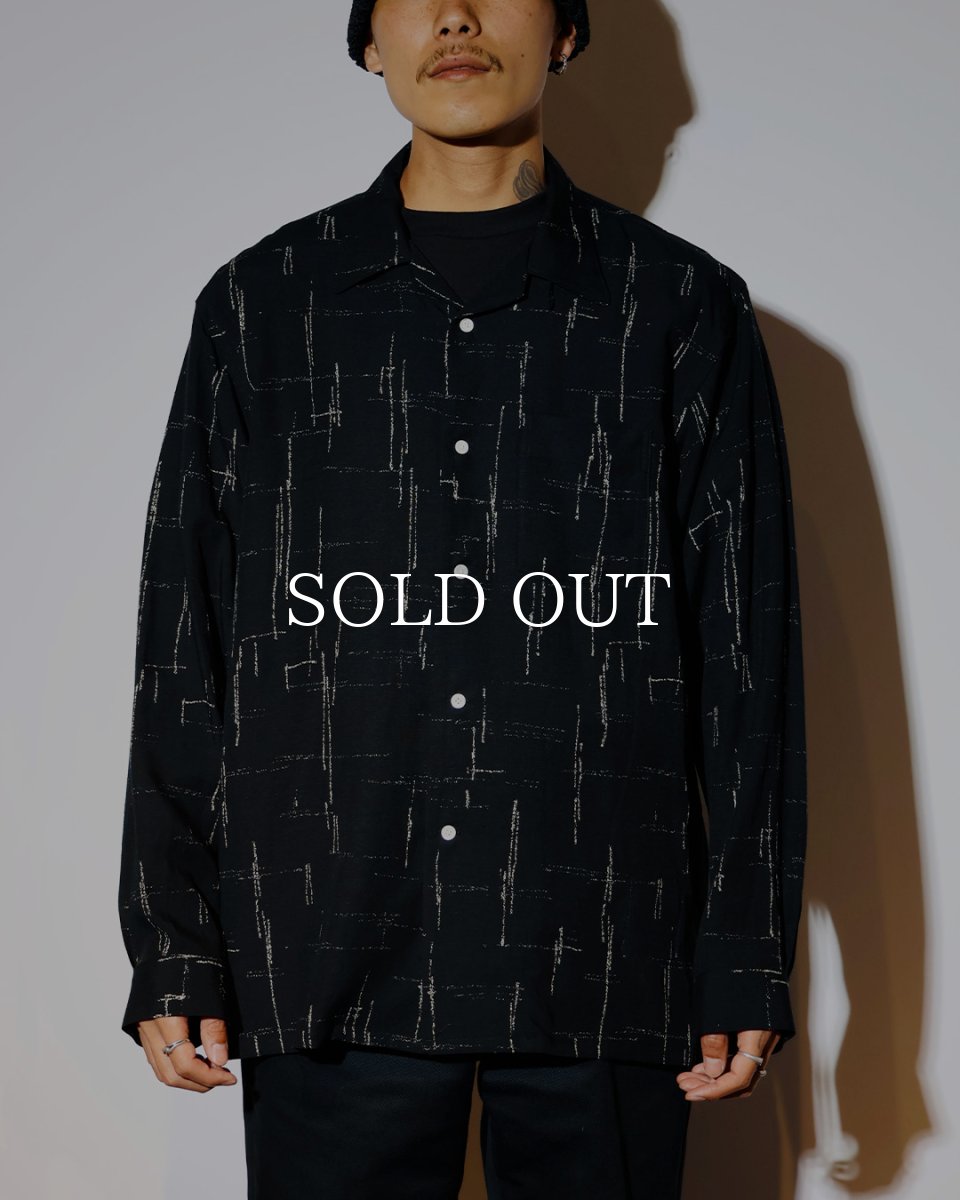 画像2: OLD JOE   ORIGINAL PRINTED OPEN COLLAR SHIRTS (KASURI) Long-sleeve (2)