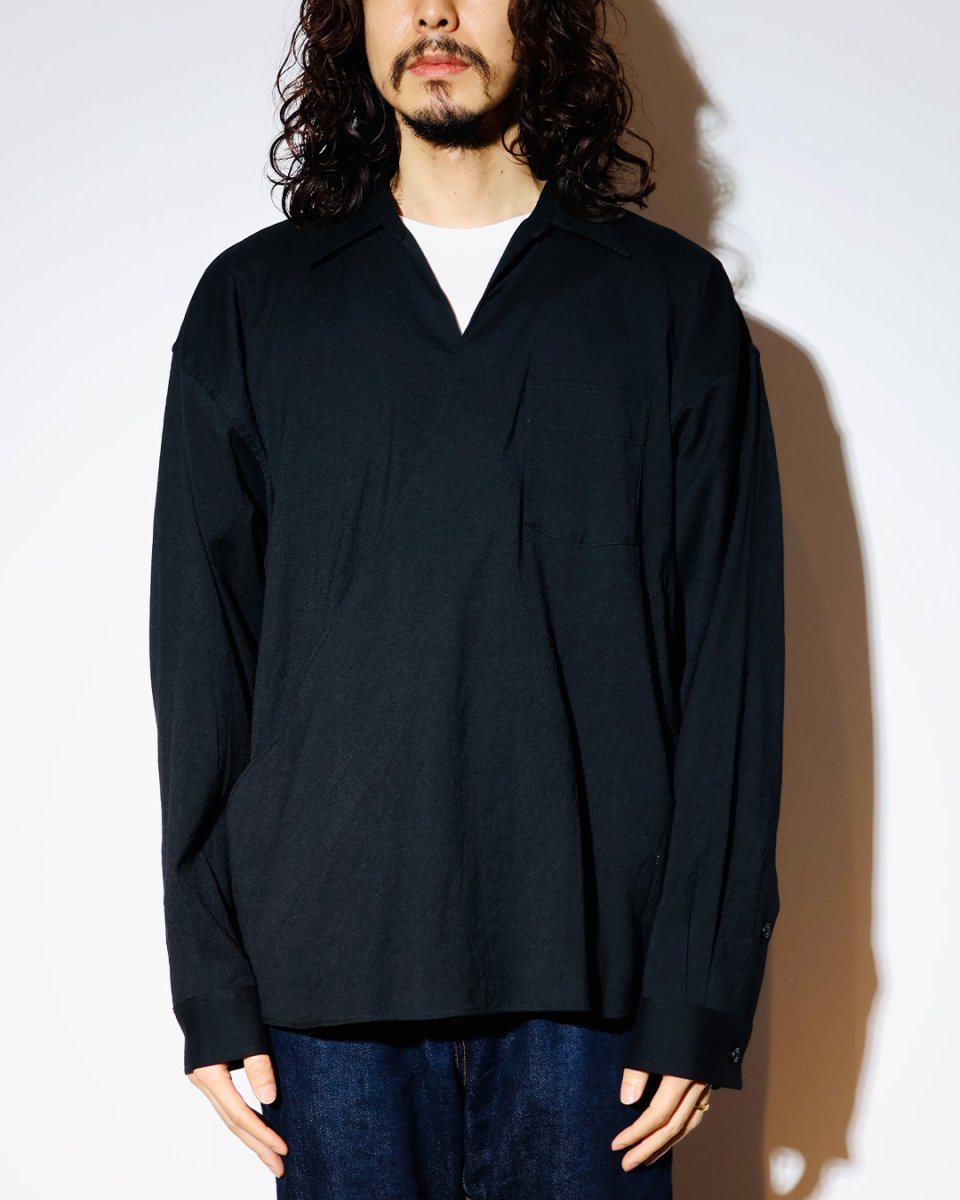 画像2: OLD JOE   ASYMMETRY FRONT TUNIC SHIRTS (Long-Sleeve) (2)