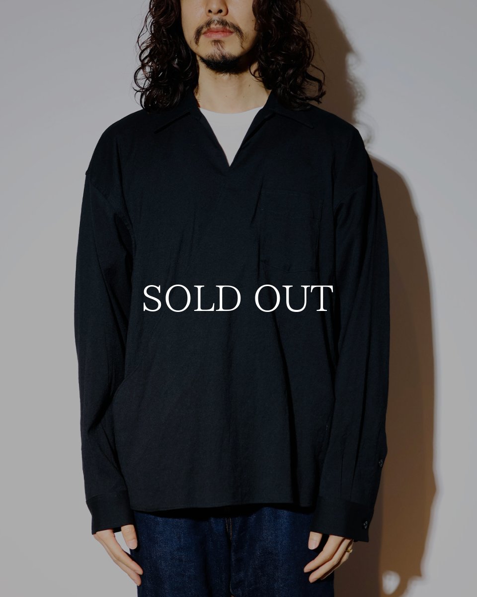 画像2: OLD JOE   ASYMMETRY FRONT TUNIC SHIRTS (Long-Sleeve) (2)
