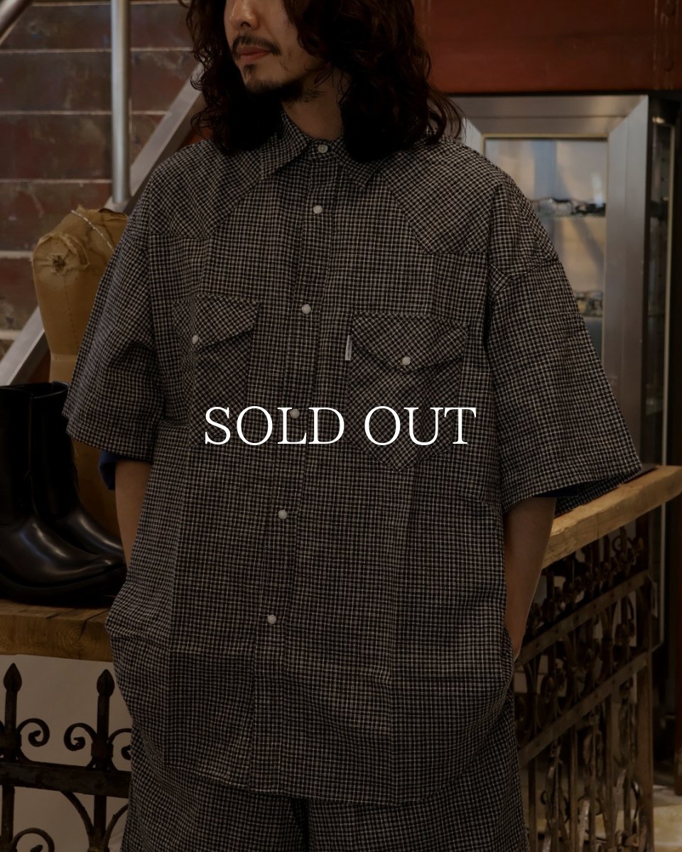 画像3: COOTIE PRODUCTIONS   Dobby Gingham Check S/S Western Shirt (3)
