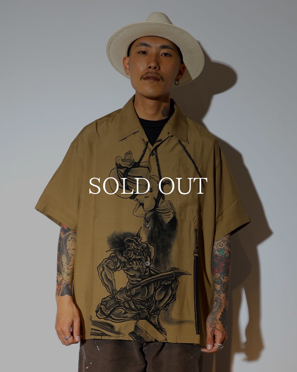 画像2: exodus brand  百鬼図 HAWAIIAN SHIRT (2)