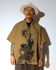 画像2: exodus brand  百鬼図 HAWAIIAN SHIRT (2)