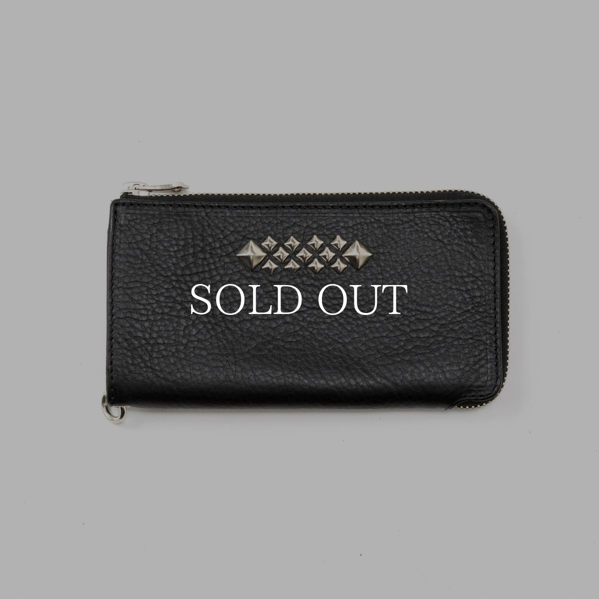 画像1: CALEE  STUDS LEATHER ZIP MULTI LONG WALLET (1)