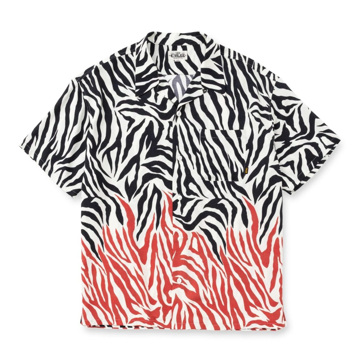 画像1: CALEE  ZEBRA FLAME PATTERN S/S SH (1)