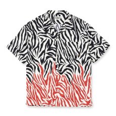 画像1: CALEE  ZEBRA FLAME PATTERN S/S SH (1)