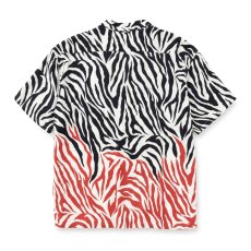 画像2: CALEE  ZEBRA FLAME PATTERN S/S SH (2)