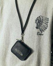 画像3: CALEE  STUDS LEATHER ZIP MULTI WALLET (3)