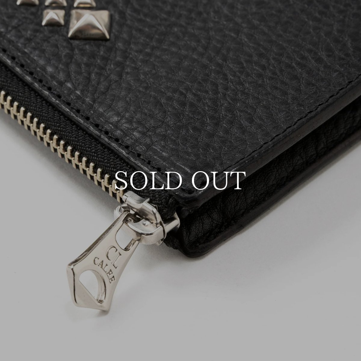 画像5: CALEE  STUDS LEATHER ZIP MULTI LONG WALLET (5)