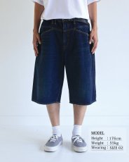 画像3: ANACHRONORM  FRONT YORK DENIM SHORTS INDIGO (3)