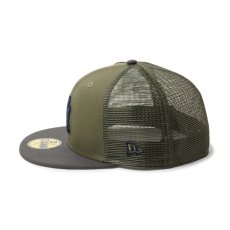 画像2: NEW ERA  59FIFTY トラッカー ニューヨーク・ヤンキース Hydrangea ニューオリーブ/ダークピューター (2)