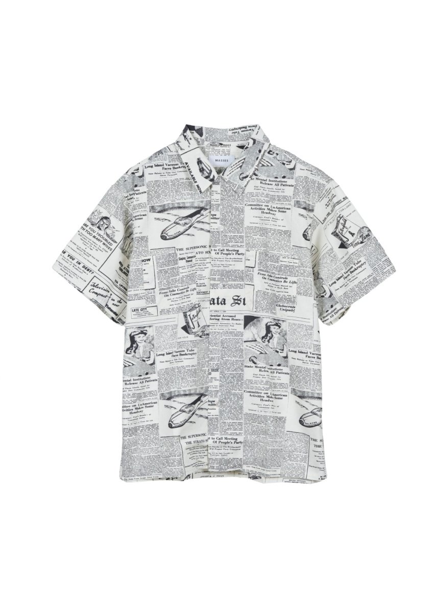 画像1: MASSES  NEWS PAPER S/S SHIRT (1)