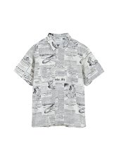画像1: MASSES  NEWS PAPER S/S SHIRT (1)