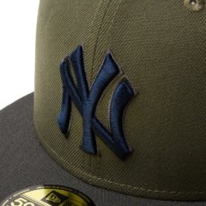 画像8: NEW ERA  59FIFTY トラッカー ニューヨーク・ヤンキース Hydrangea ニューオリーブ/ダークピューター (8)