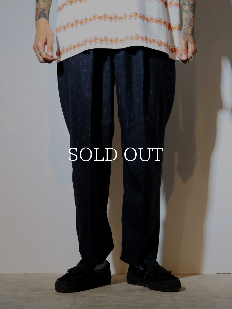 画像2: exodus  WOOL GLITTER STRIPE EASY PANTS (2)
