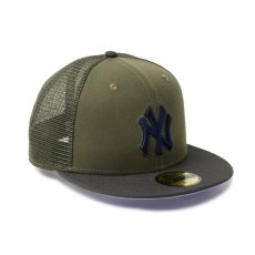 画像5: NEW ERA  59FIFTY トラッカー ニューヨーク・ヤンキース Hydrangea ニューオリーブ/ダークピューター (5)