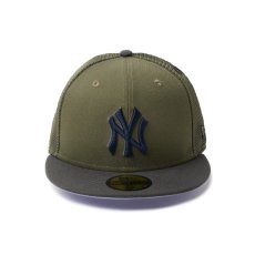 画像3: NEW ERA  59FIFTY トラッカー ニューヨーク・ヤンキース Hydrangea ニューオリーブ/ダークピューター (3)