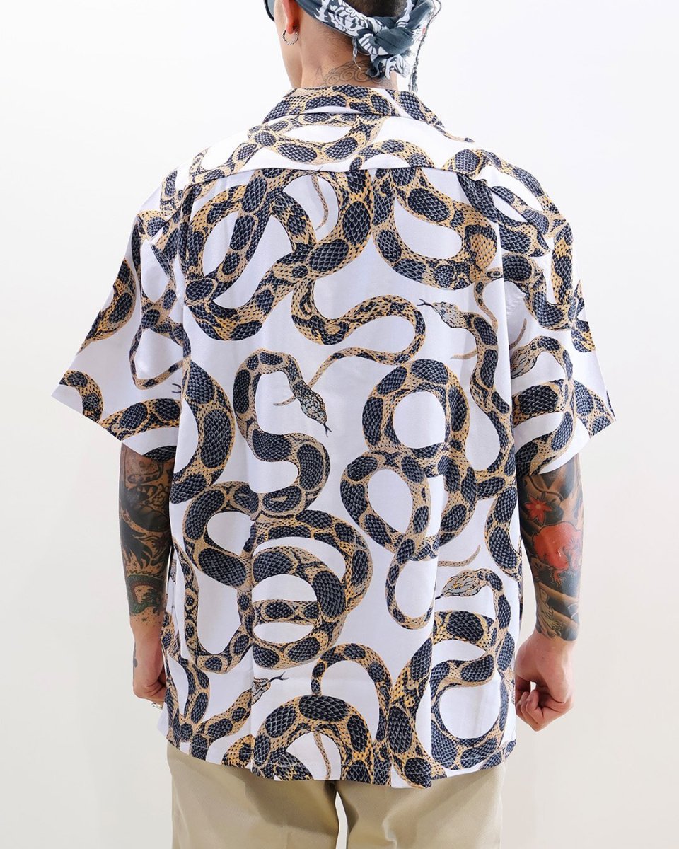 画像4: CALEE  ALLOVER SNAKE PATTERN S/S SH (4)