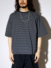 画像3: MINEDENIM  Micro Border Loose Crewneck T-SH (3)