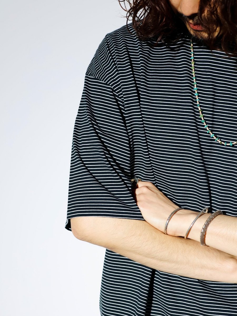 画像4: MINEDENIM  Micro Border Loose Crewneck T-SH (4)