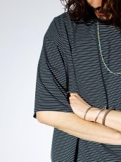 画像4: MINEDENIM  Micro Border Loose Crewneck T-SH (4)