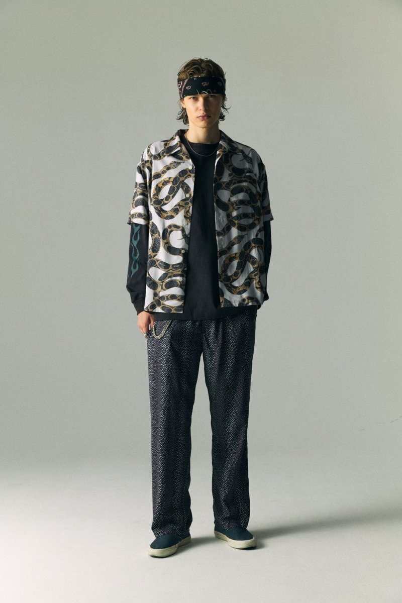 画像10: CALEE  ALLOVER SNAKE PATTERN S/S SH (10)