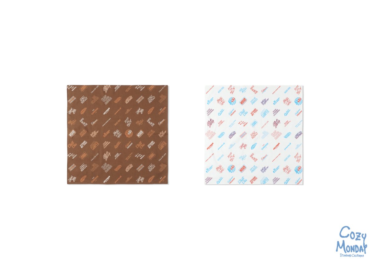画像1: STANDARD CALIFORNIA  SD Foot Print Bandana (1)