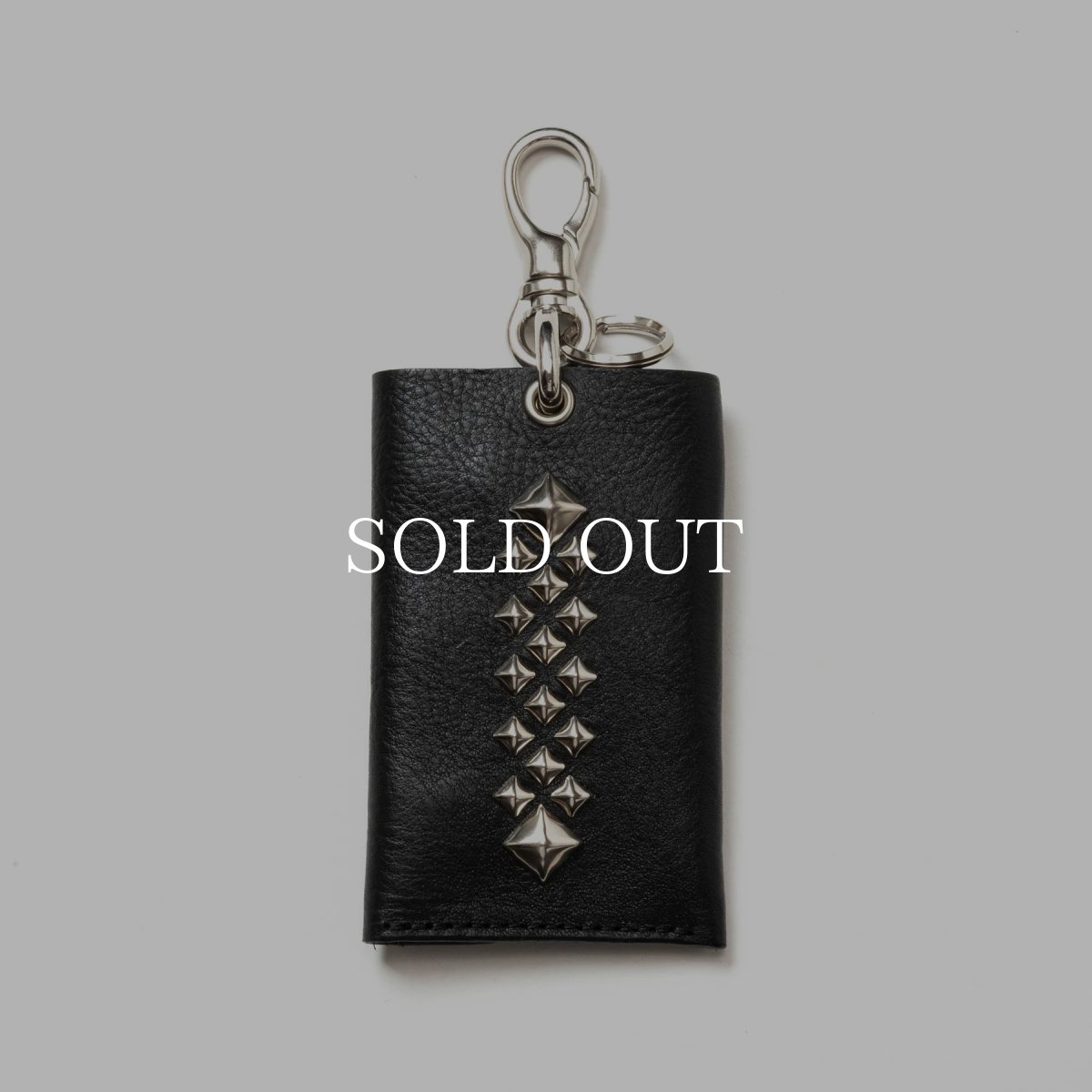 画像1: CALEE  STUDS LEATHER KEY CASE (1)