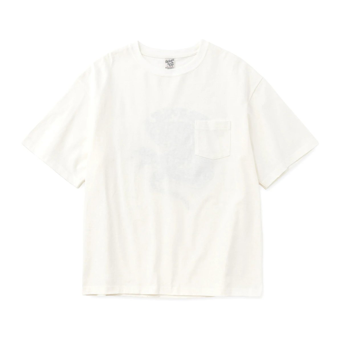 画像2: CALEE  VINTAGE TYPE SNAKE LOGO POCKET TEE ＜NATURALLY PAINT DESIGN＞ (2)