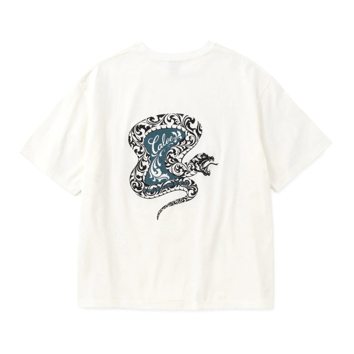 画像1: CALEE  VINTAGE TYPE SNAKE LOGO POCKET TEE ＜NATURALLY PAINT DESIGN＞ (1)