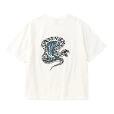 画像1: CALEE  VINTAGE TYPE SNAKE LOGO POCKET TEE ＜NATURALLY PAINT DESIGN＞ (1)