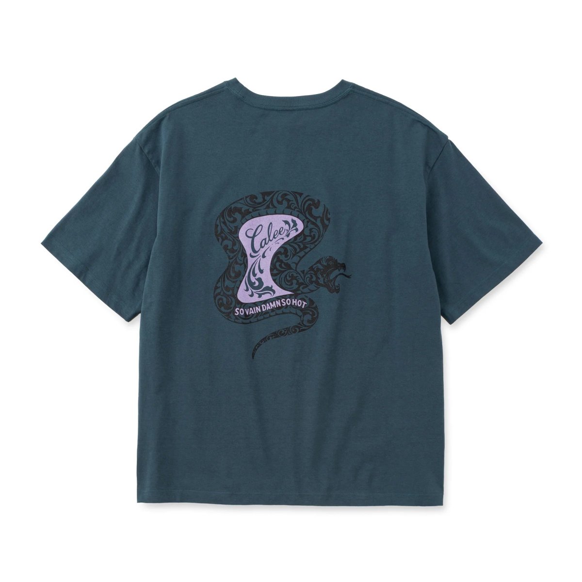 画像12: CALEE  VINTAGE TYPE SNAKE LOGO POCKET TEE ＜NATURALLY PAINT DESIGN＞ (12)