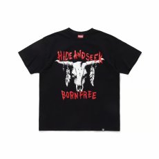 画像1: HideandSeek  Buffalo Skull S/S Tee(Front) (1)