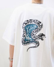 画像5: CALEE  VINTAGE TYPE SNAKE LOGO POCKET TEE ＜NATURALLY PAINT DESIGN＞ (5)