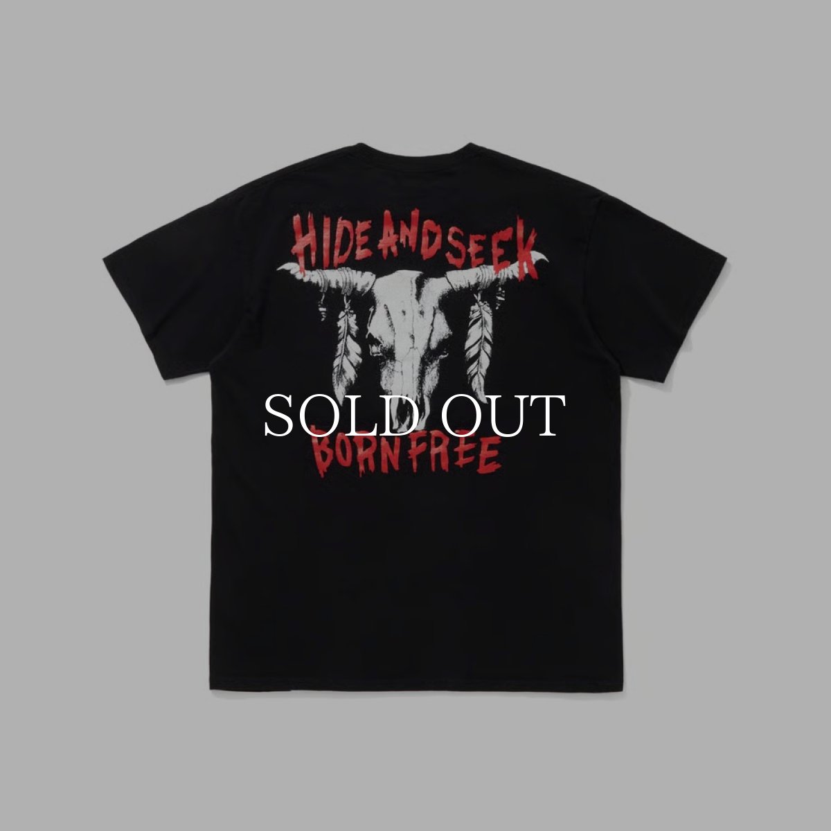 画像6: HideandSeek  Buffalo Skull S/S Tee(Back) (6)