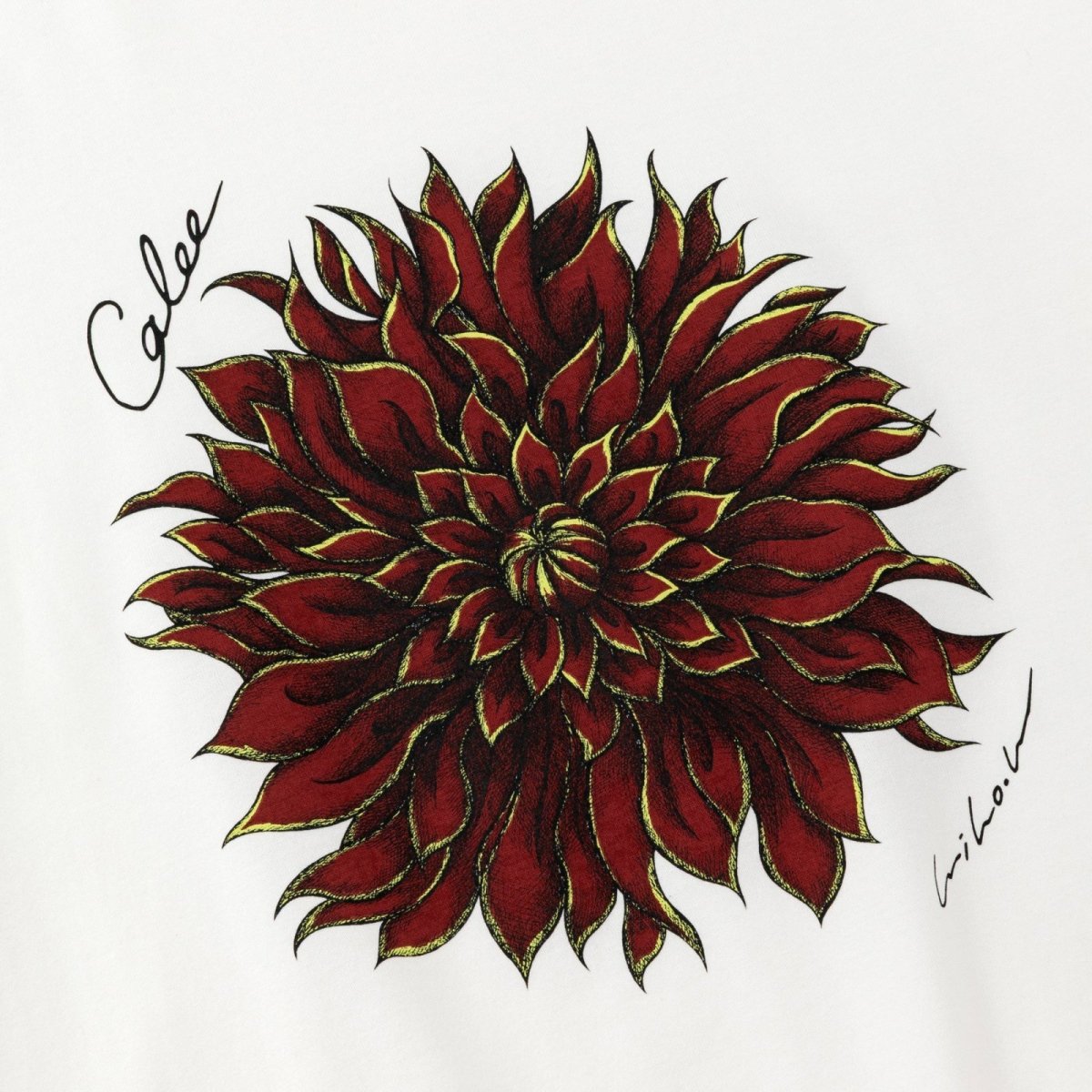 画像5: CALEE  DAHLIA ART TEE ＜MIHO MURAKAMI DESIGN＞ (5)