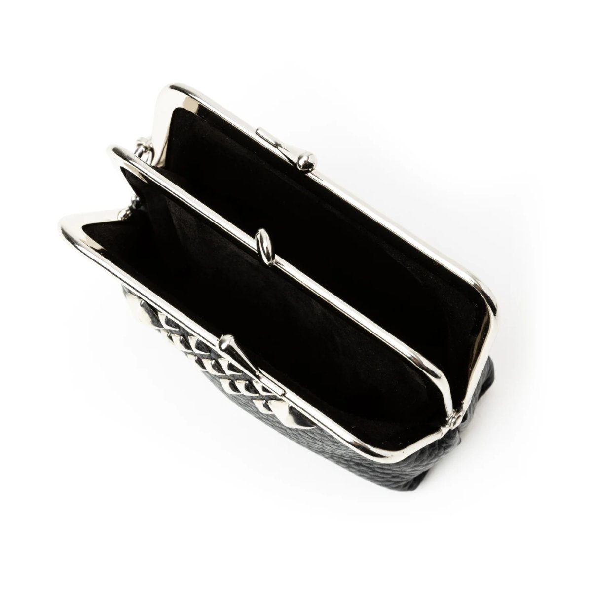 画像7: CALEE  STUDS LEATHER INTERNAL FLEX FRAME TYPE 2WAY MULTI WALLET (7)