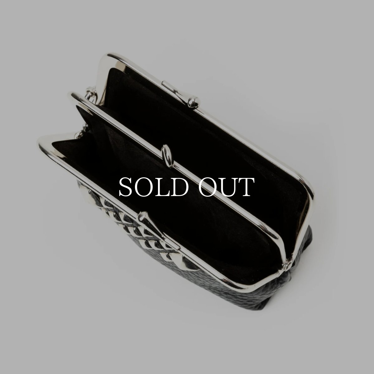画像7: CALEE  STUDS LEATHER INTERNAL FLEX FRAME TYPE 2WAY MULTI WALLET (7)