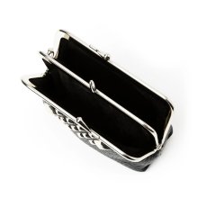 画像7: CALEE  STUDS LEATHER INTERNAL FLEX FRAME TYPE 2WAY MULTI WALLET (7)