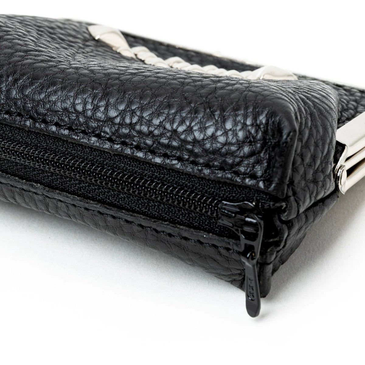 画像6: CALEE  STUDS LEATHER INTERNAL FLEX FRAME TYPE 2WAY MULTI WALLET (6)