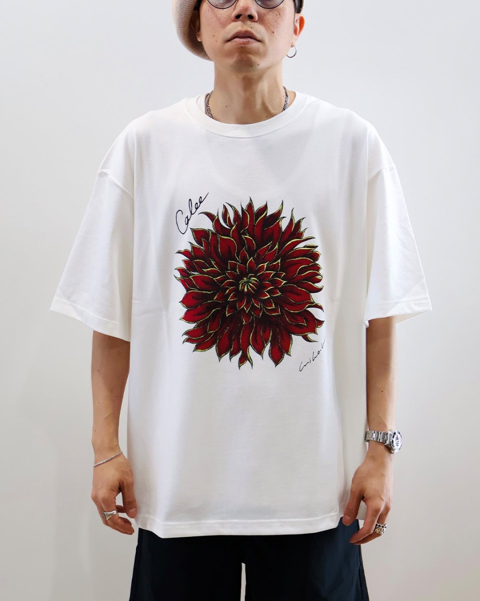 画像2: CALEE  DAHLIA ART TEE ＜MIHO MURAKAMI DESIGN＞ (2)
