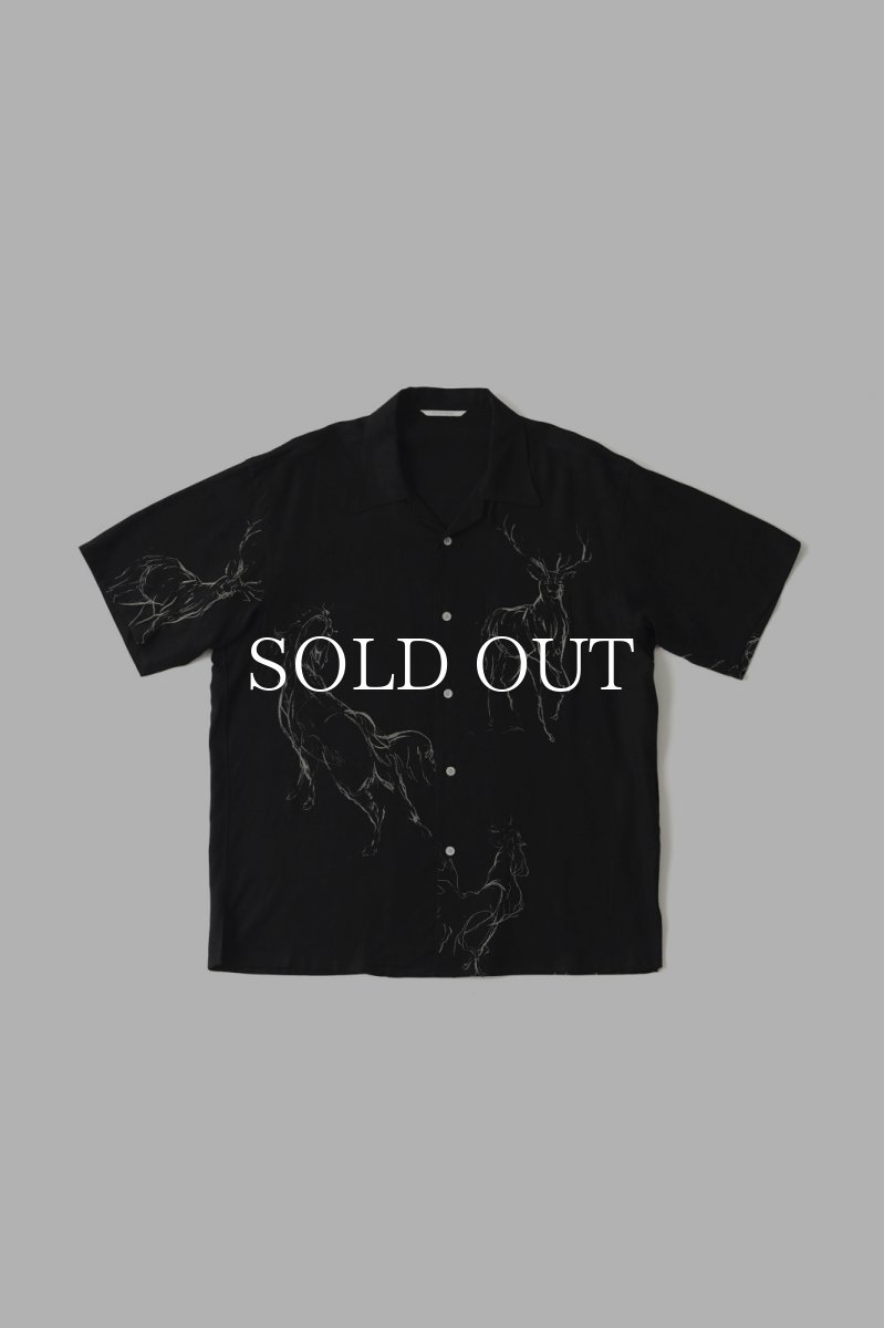 画像1: OLD JOE   ORIGINAL PRINTED OPEN COLLAR SHIRTS (ANIMAL DRAWING) Short-sleeve (1)