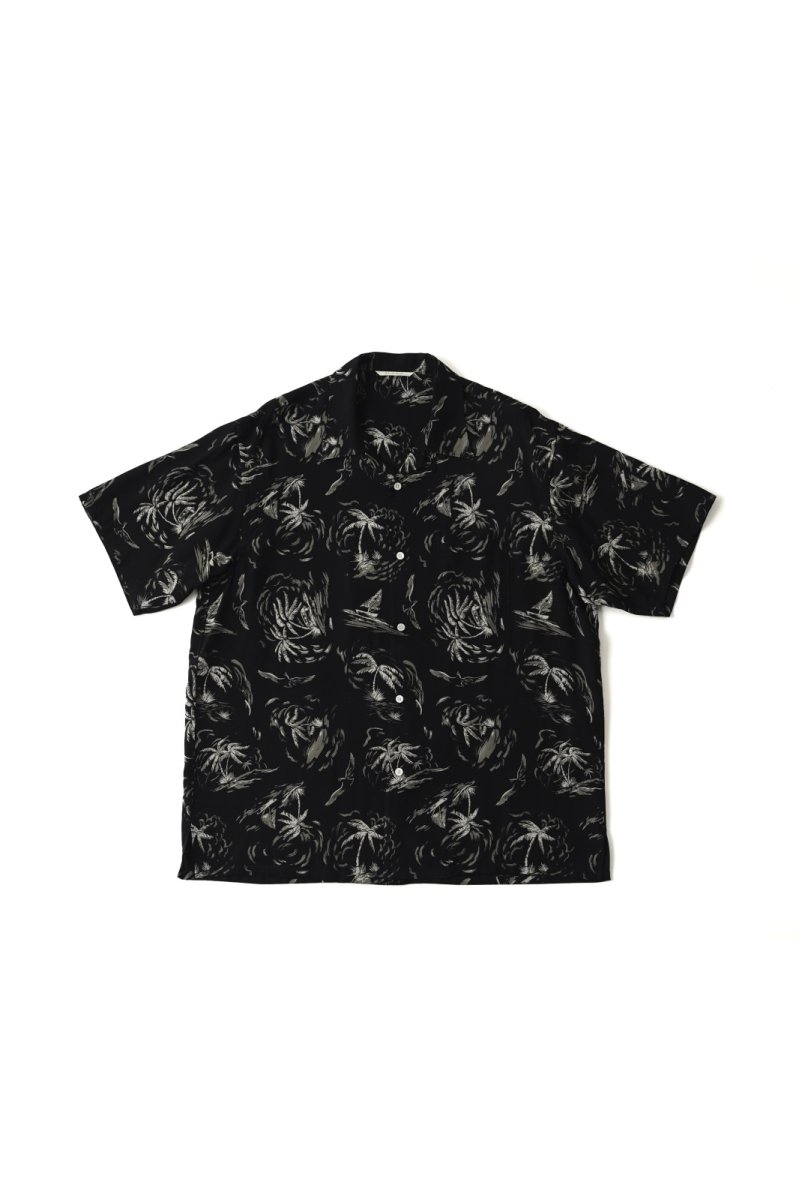 画像1: OLD JOE   ORIGINAL PRINTED OPEN COLLAR SHIRTS (PALM TREE) Short-sleeve (1)